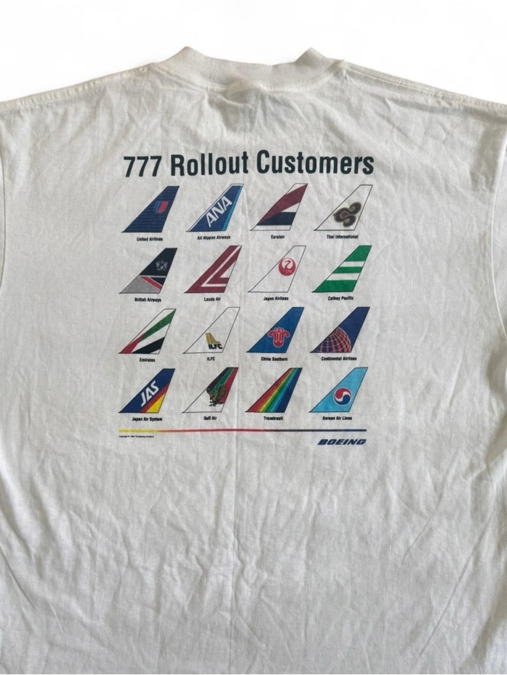 Vintage 1994 Boeing 777 Rollout Customers Shirt